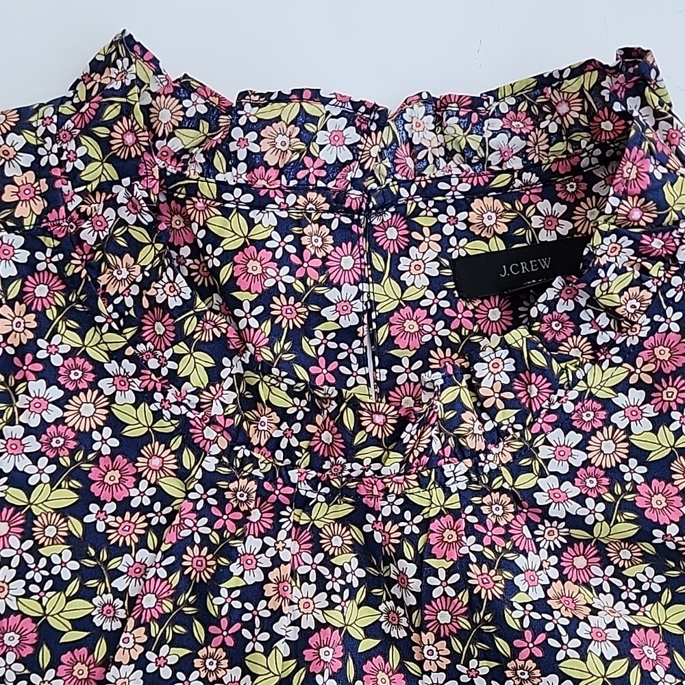 NWT J. Crew Smocked Puff-Sleeve Poplin Cotton Top In Meadow Floral XL - Picture 15 of 16